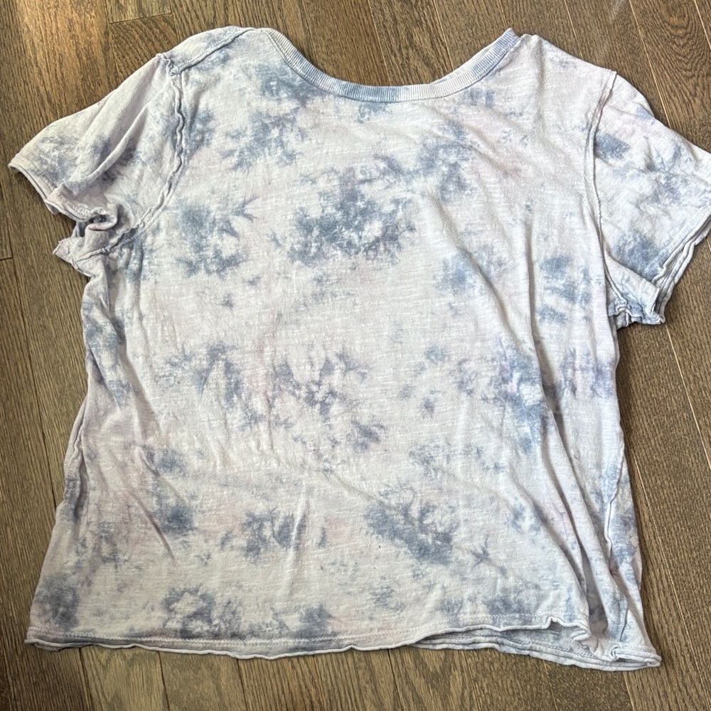 We The Free Blue and White Tie-Dye Tee